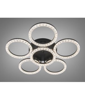Стельова LED люстра кільця   133 Вт до 25 м² MX4770/5+1BK