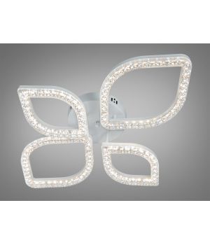 Стельова LED люстра біла 68 Вт 4 акрилові пелюстки на 12 м2 без пульта  MX4773/2+2WH