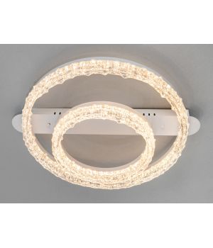 СТЕЛЬОВА LED ЛЮСТРА 72W ДВА  КІЛЬЦЯ MX78203/500+300WH