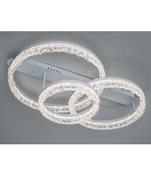Стельова LED люстра  103W три кільця MX78203/500+400+300WH
