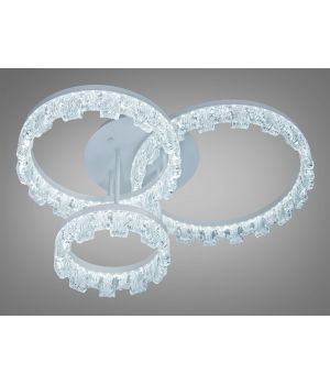 Люстра стельова LED  біла 87 Вт кільця з акрилу MX78204/1+1+1WH