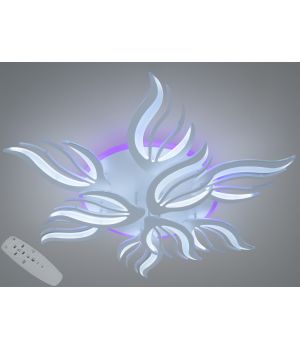 Стельова LED люстра з пультом 145 Вт 2527/6+3WH LED 3color dimmer