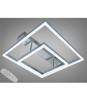Стельова LED люстра  матовий хром 3 кільця 60Вт 2547NEW HR dimmer