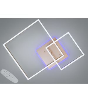 Стельова LED люстра золото 84 Вт 2549G LED 3color dimmer