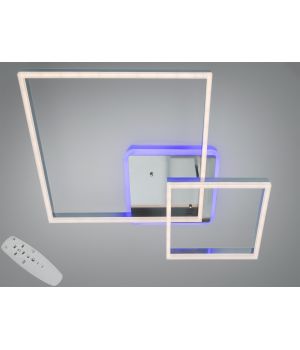 Стельова LED люстра хром мат 84Вт 2549NEW HR LED 3color dimmer