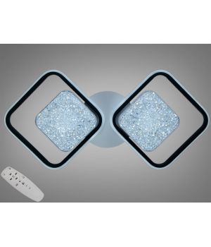 LED люстра  біла -  чорна  65Вт 2566WH+BK dimmer
