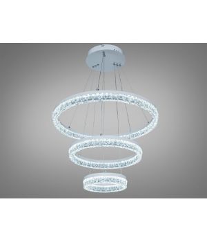 LED люстра  біла 105Вт 3 кільця MD78200/600+400+200WH