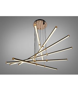 LED підвісна люстра чорна 140Вт  SX8260/6BK