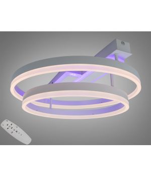 Стельова світлодіодна люстра чорна 84W 2541WH LED 3color dimmer