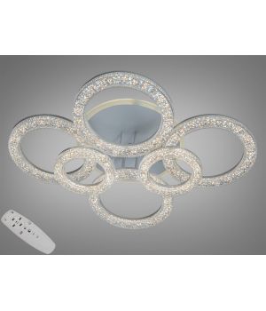 Стельова LED люстра кільця біла 120W пульт 5180/6WH
