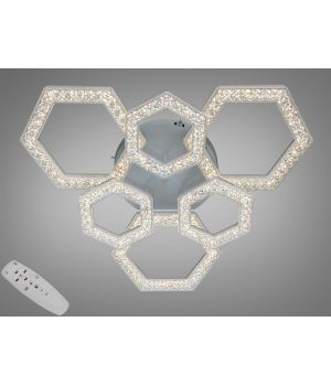 Стельова LED люстра біла 75W 6 модулів  6653/3+3WH