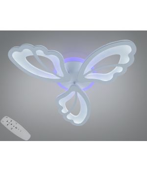 Стельова LED люстра  крила метелика у білому кольорі 50 Вт 8166/3WH LED 3color dimmer