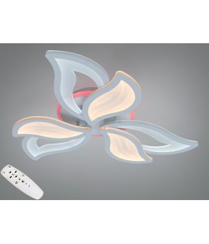 Стельова LED люстра квітка біла 9033/3WH LED 3color dimmer