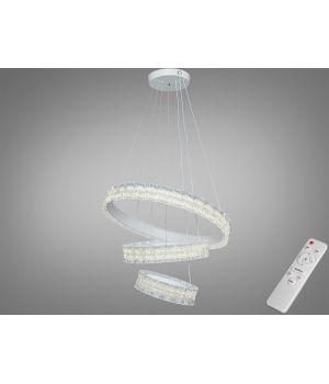 LED підвісна люстра 3 кільця біла 135 Вт D8748-600+400+300WH