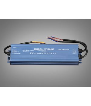 Блок живлення 12В, для підключення LED стрічки,  16.6А NP-12v-200w-IP67