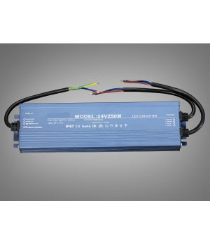 Блок живлення 24В, для підключення LED стрічки, 250Вт, 10.4А NP-24v-250w-IP67