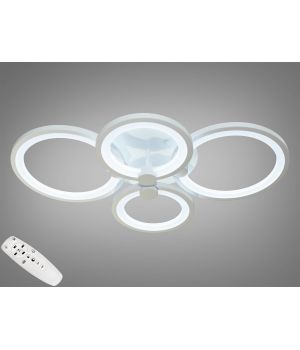 Світлодіодна люстра смарт світильник з пультом, dimmer, 70Вт, білий
