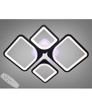 Світлодіодна люстра смарт світильник з пультом, 100W 8060/2+2BK LED 3color dimmer