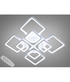 LED люстра в кухню з пультом, димером і кольоровою підсвіткою, 150W 8060/4+4WH LED 3color dimmer