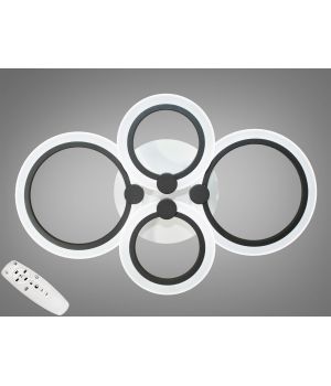 СТЕЛЬОВА СВІТЛОДІОДНА ЛЮСТРА З ПУЛЬТОМ, DIMMER, 55  ВТ,  A8022/4BK