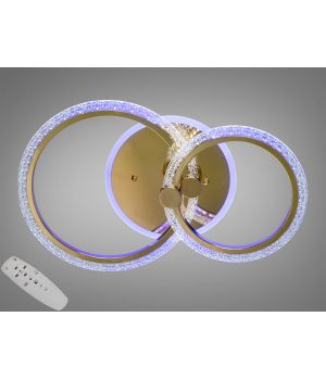 LED ЛЮСТРА З ПУЛЬТОМ, ДИММЕРОМ І КОЛЬОРОВОЮ ПІДСВІТКОЮ, 55W A8180/2G LED 3color dimmer