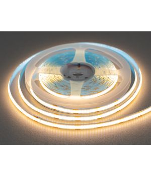 COB LED стрічка 12В, 320 діодів на метр, 8мм, теплий P12-COB-320-WW-20-8