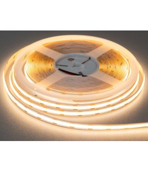 COB LED стрічка 12В, 608 діодів на метр, 10мм, теплий P12-COB-608-WW-20-10