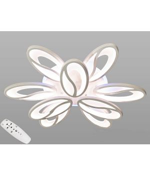 Стельова світлодіодна люстра з пультом, диммером, 150W,  8090/6+3WH LED 3color dimmer