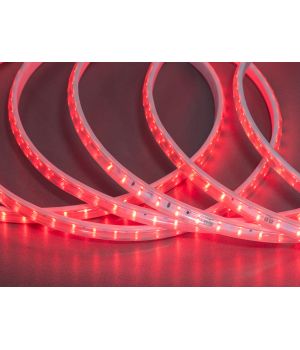 LED стрічка 220в, 120 шт/м, герметична, 12мм, червоний P220-2835-120-RED-65-12