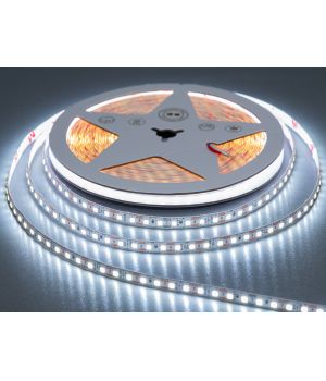 LED лента 24В, 120 диодов на метр, 8мм, холодный P24-2835-120-CW-20-8