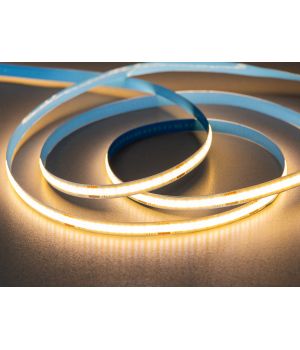 COB LED стрічка 24В, 320 діодів на метр, 8мм, теплий P24-COB-320-WW-20-8