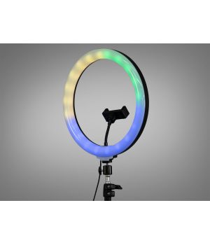 RGB селфі лампа для фото та відеозйомки, діаметр 30см, 30 Вт SL-12RGB