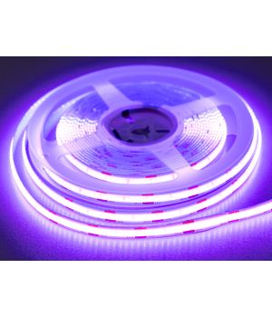 COB LED стрічка 12В, 320 діодів на метр, 8мм, бузковий P12-COB-320-PINK-20-8