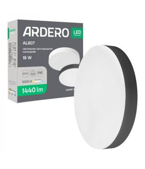 Світлодіодний накладний світильник Ardero AL807 18Вт 5000K чорний