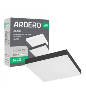 Світлодіодний накладний світильник Ardero AL808 18Вт 5000K чорний