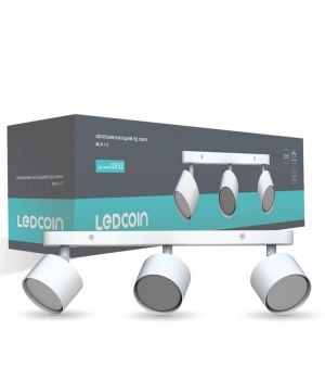 Накладний поворотний світильник Ledcoin ML411-3 під лампу білий