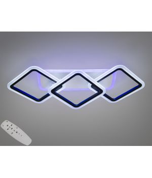 LED люстра під стелю з пультом, підсвіткою, дімером, 75W A8160/2+1BK LED 3color dimmer