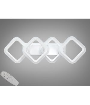 Світлодіодна люстра смарт світильник з пультом, 60Вт HA8160/2+2WH LED 3color dimmer