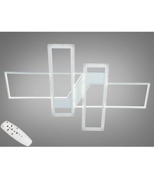 Сучаснаы біла стельова LED люстра з пультом, 100 Вт 5601/B WH