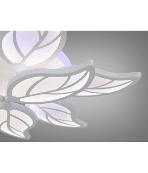Світлодіодна люстра в стилі хай тек з пультом, диммером, 140 Вт 8028/6+3WH LED 3color dimmer