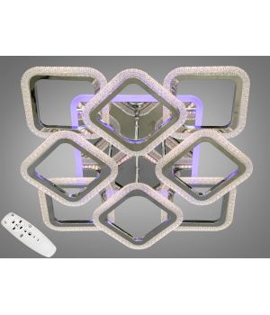 Стельова світлодіодна люстра з підсвіткою, димером, 100W