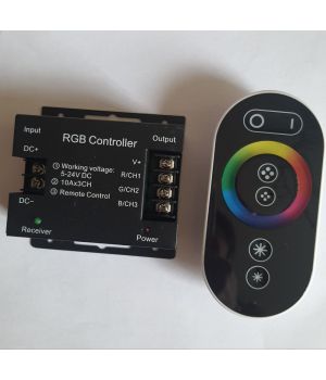 контроллер  rgb 30a 5-24v черный пульт