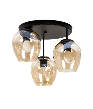 Люстра стельова 756HPR0231F-3 BK+BR (300)