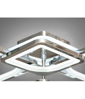 Стельова люстра з диммером і LED підсвічуванням, колір хром, 100W 8060/2+2HR LED 3color dimmer