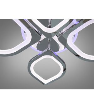 Золота світлодіодна люстра з димером та LED підсвічуванням, 105W 8073/2+2HR LED 3color dimmer