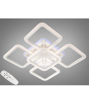 Світлодіодна люстра смарт світильник з пультом, 120W A8060/4+1WH LED 3color dimmer