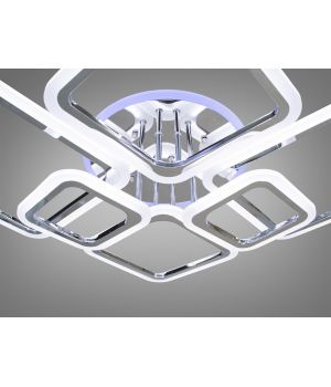 LED люстра на пульті з димером і різнобарвним підсвічуванням, 150W A8160/6HR LED 3color dimmer