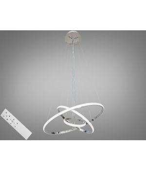 Технологічна LED люстра з димером потужністю 100W MD77077-3HR-600+400+200 