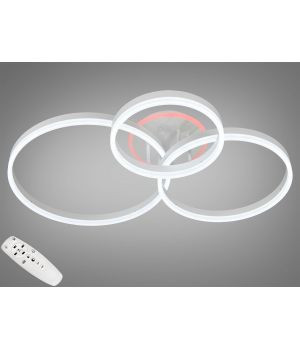 Якісна світлодіодна люстра з дімером,  120W 8174/345WH LED 3color dimmer