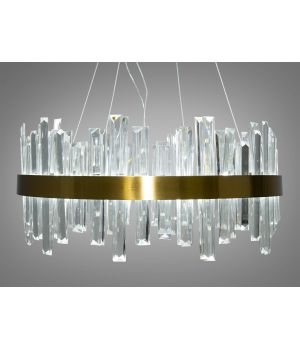 Гармонійна підвісна кришталева LED люстра у вітальню, 105 Вт, 836/500BR